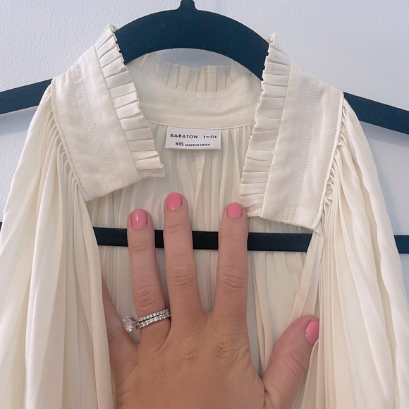 Aritzia Babaton Guell Flowy Sleeveless Blouse in White/Cream - XXS - Picture 8 of 15